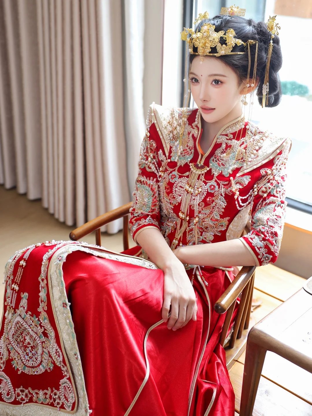 梨霜儿 - No.004 新娘红装 [113P-2.3GB] tg@simisebaisi 【丝足阁】016.webp